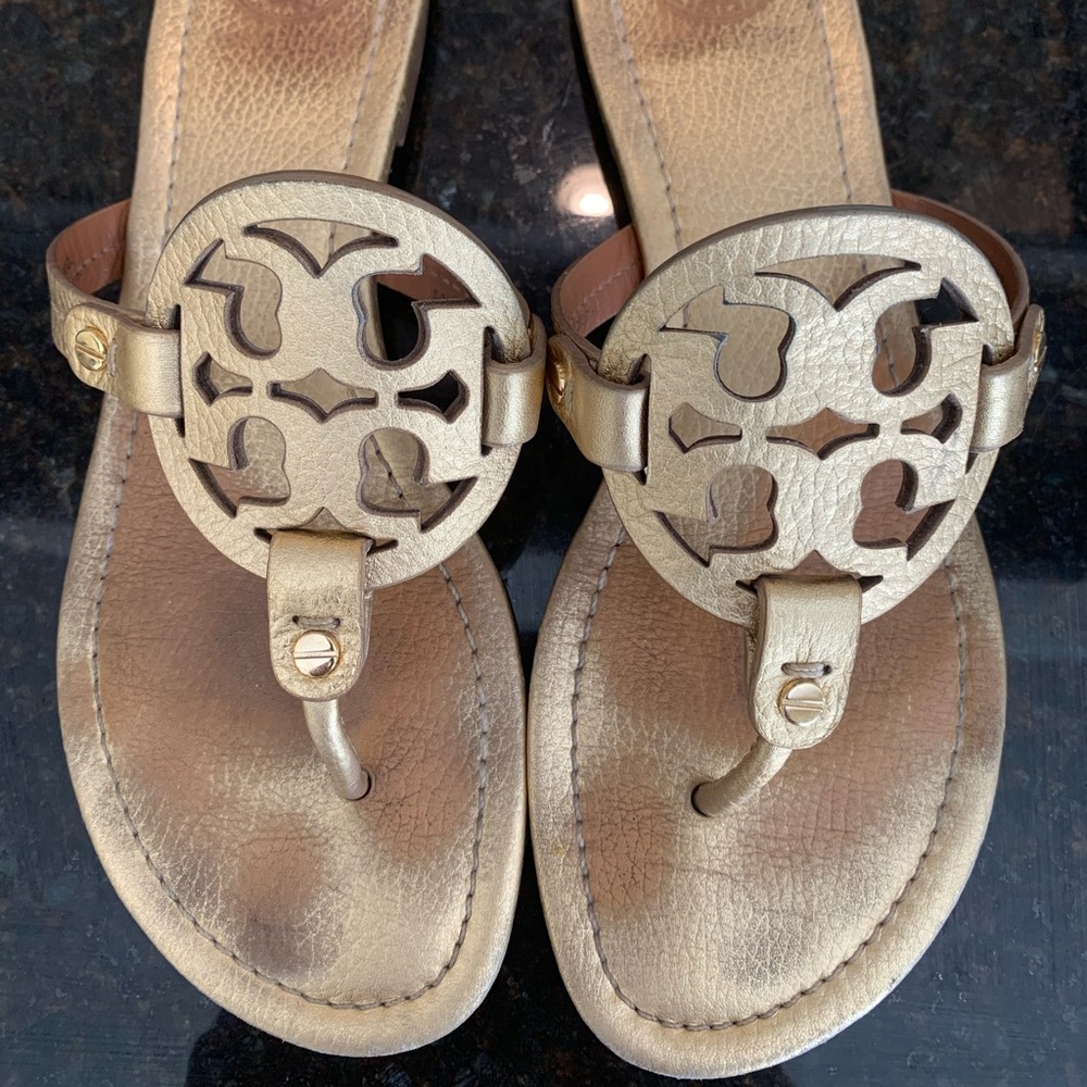 Tory Burch Miller Sandals Gold